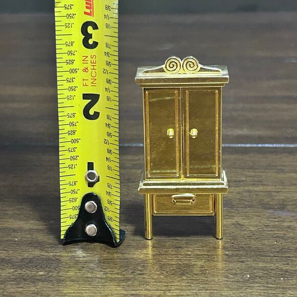 Miniature Desk Shelf Clock Cabinet Hutch 1.25"W X 2.75"T - Picture 6 of 6